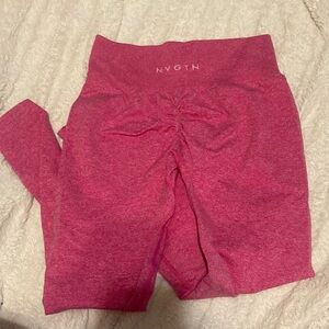 NVGTN Like New Ruched Raspberry Leggings